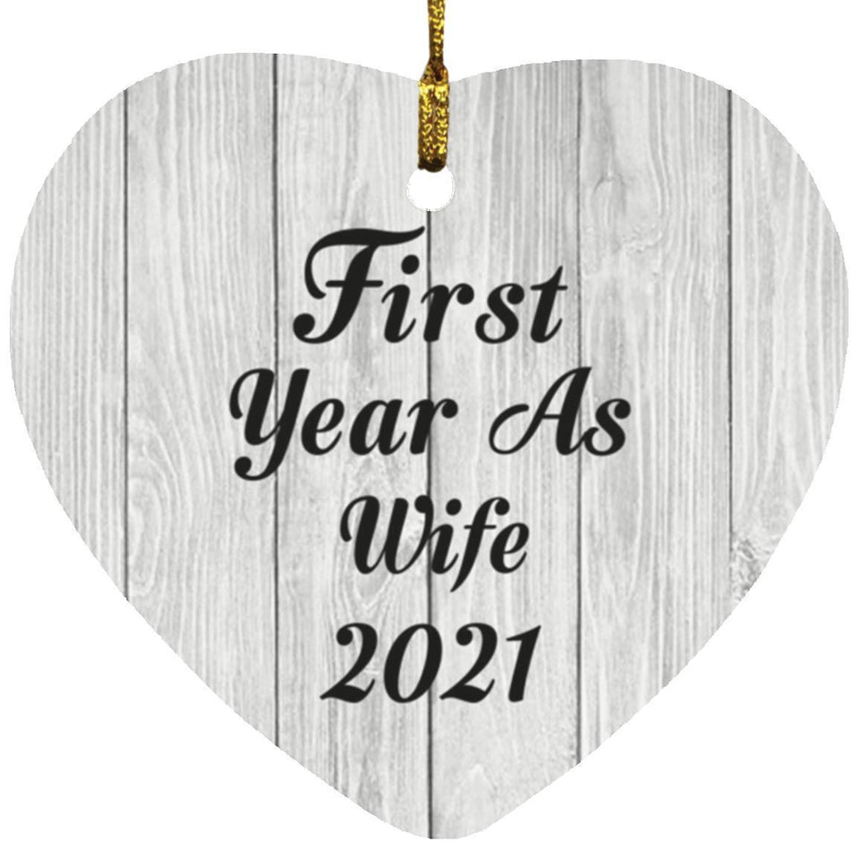 First Year As Wife 2021 - Heart Ornament F