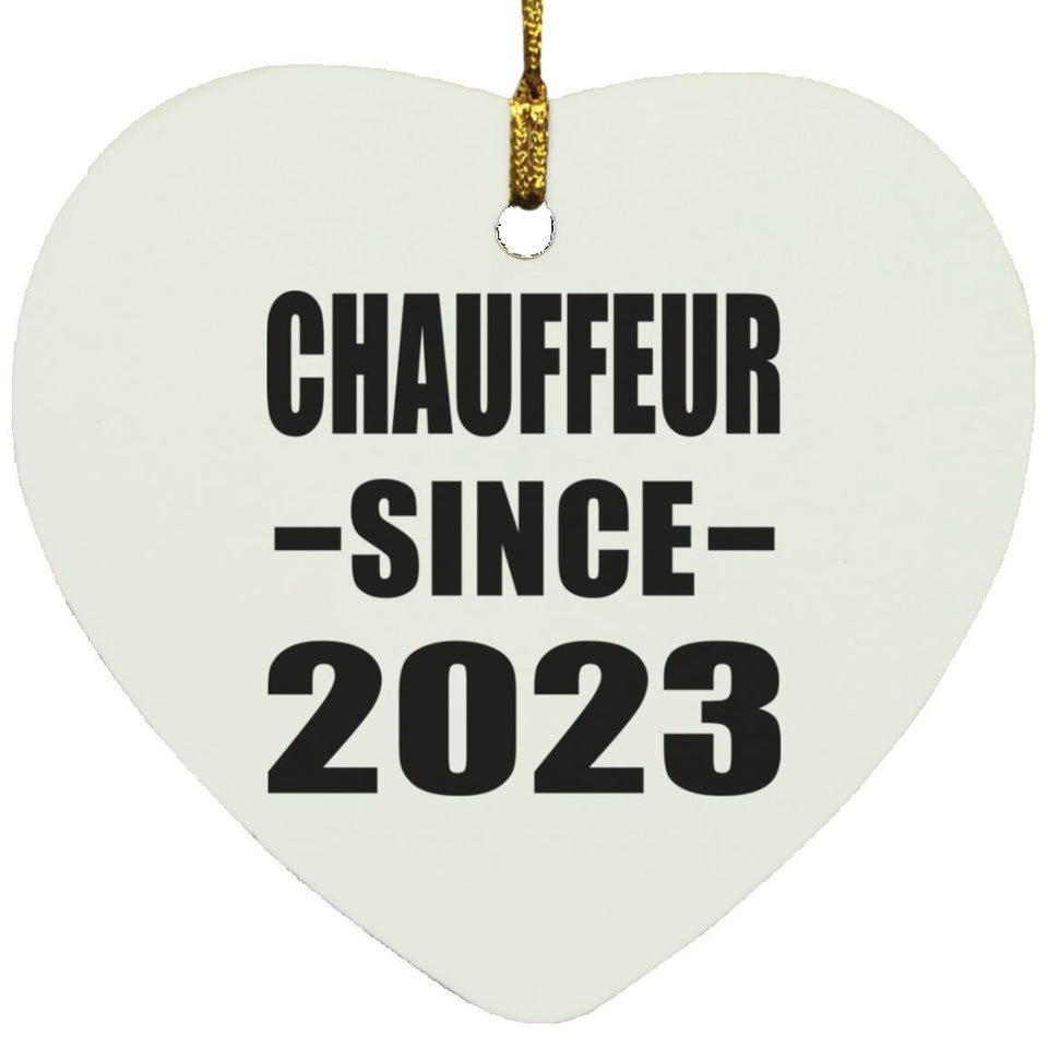 Chauffeur Since 2023 - Heart Ornament