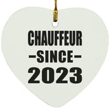 Chauffeur Since 2023 - Heart Ornament