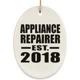 Appliance Repairer Established EST. 2018 - Oval Ornament