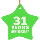 31st Anniversary 31 Years - Star Ornament