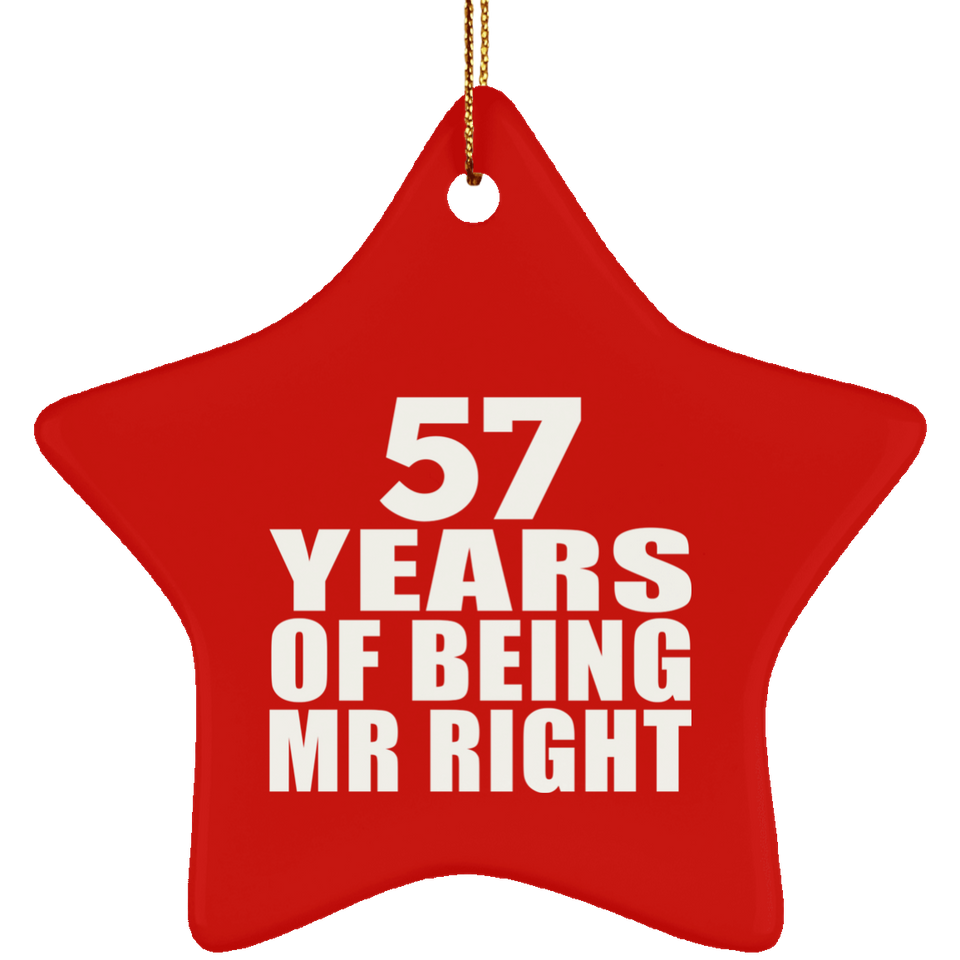 57th Anniversary 57 Years Of Being Mr Right - Star Ornament