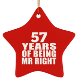 57th Anniversary 57 Years Of Being Mr Right - Star Ornament