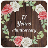 17th Anniversary 17 Years Anniversary - Drink Coaster A