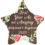 First Year As An Amazing Girlfriend & Boyfriend 2023 - Star Ornament A