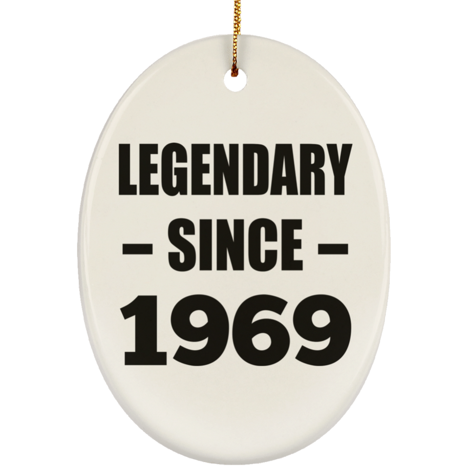 55th Birthday Legendary Since 1969 - Oval Ornament
