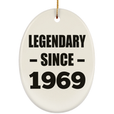 55th Birthday Legendary Since 1969 - Oval Ornament