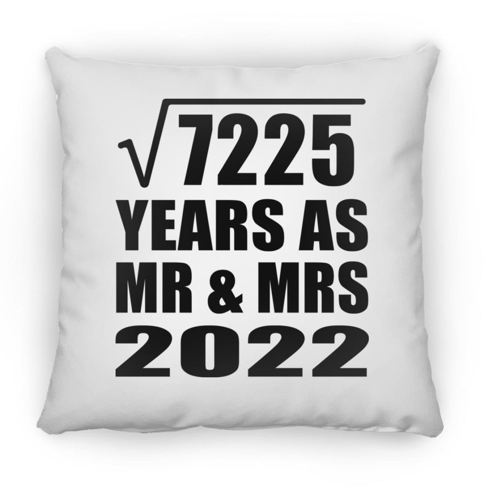 85th Anniversary Square Root of 7225 Years As Mr & Mrs 2022 - Throw Pillow