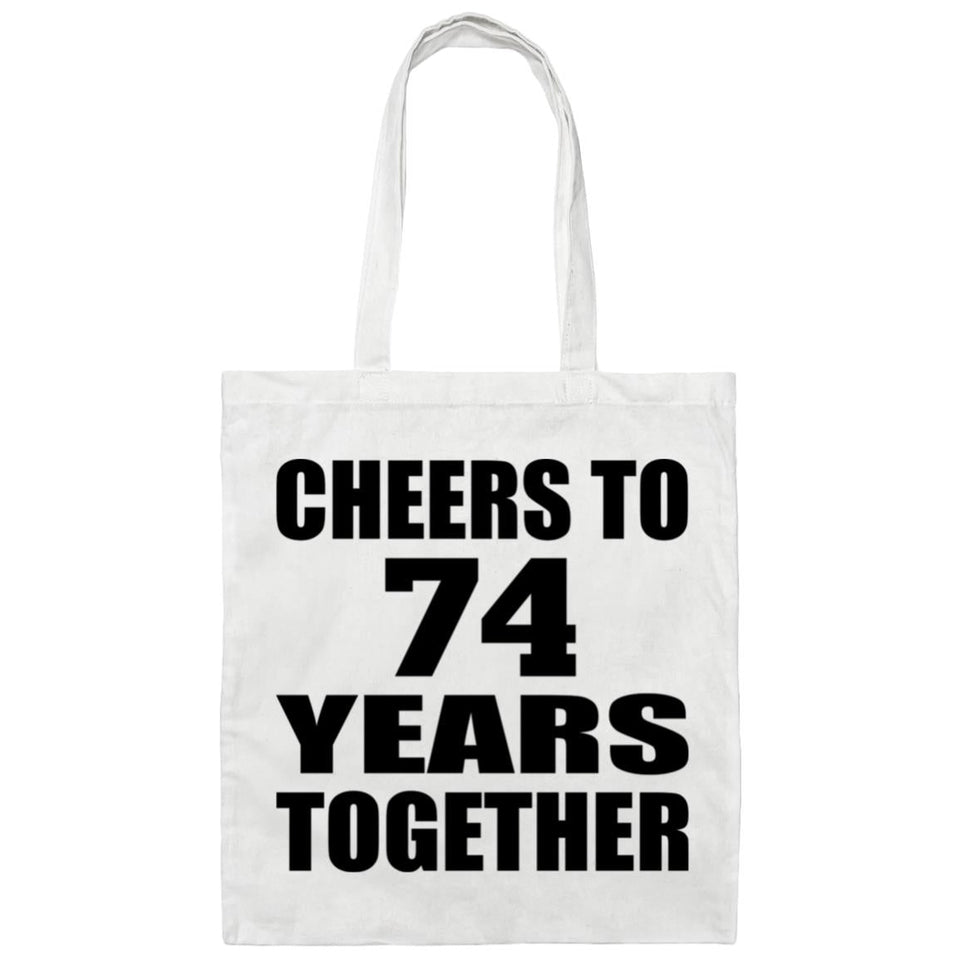 74th Anniversary Cheers To 74 Years Together - Tote Bag White