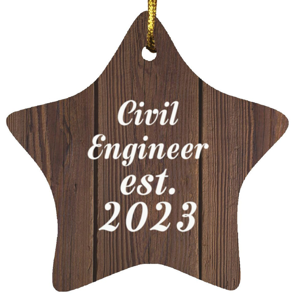 Civil Engineer Established Est. 2023 - Star Ornament D