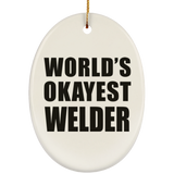 World's Okayest Welder - Oval Ornament