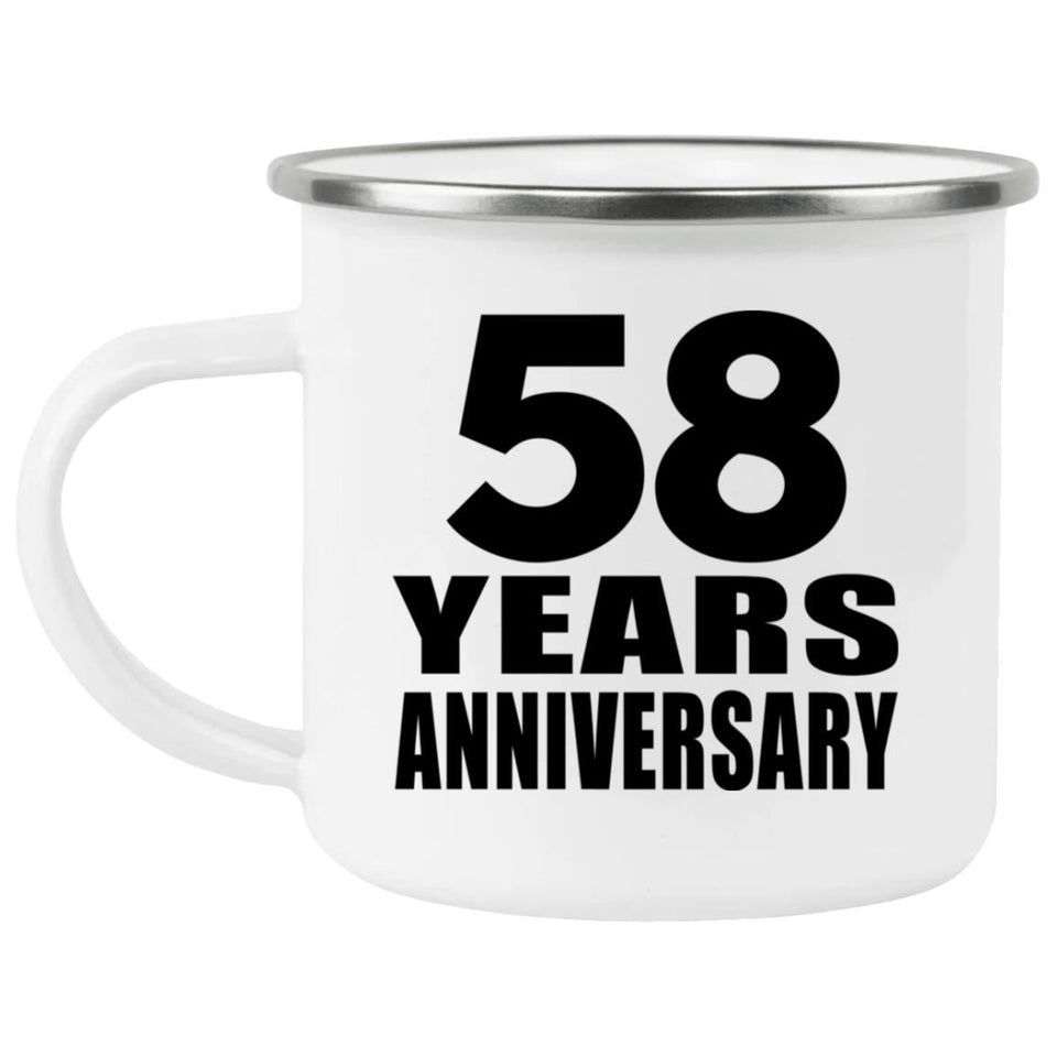58th Anniversary 58 Years - 12oz Camping Mug