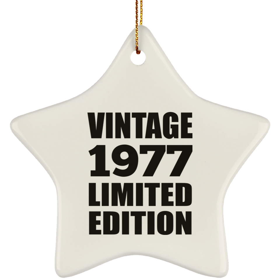 47th Birthday Vintage 1977 Limited Edition - Star Ornament