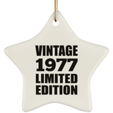 47th Birthday Vintage 1977 Limited Edition - Star Ornament