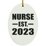 Nurse Established EST. 2023 - Oval Ornament