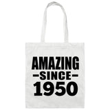 74th Birthday Amazing Since 1950 - Tote Bag White