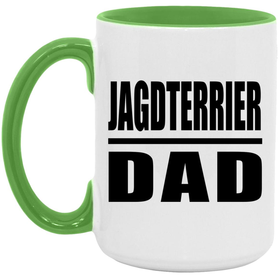 Jagdterrier Dad - 15oz Accent Mug Green