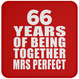 66th Anniversary 66 Years Of Being Mrs Perfect - Drink Coaster