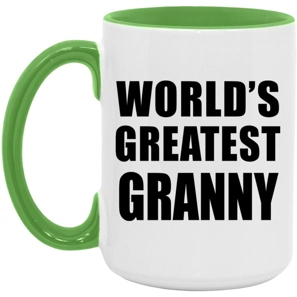 World's Greatest Granny - 15oz Accent Mug Green