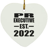 PR Executive Established EST. 2022 - Heart Ornament