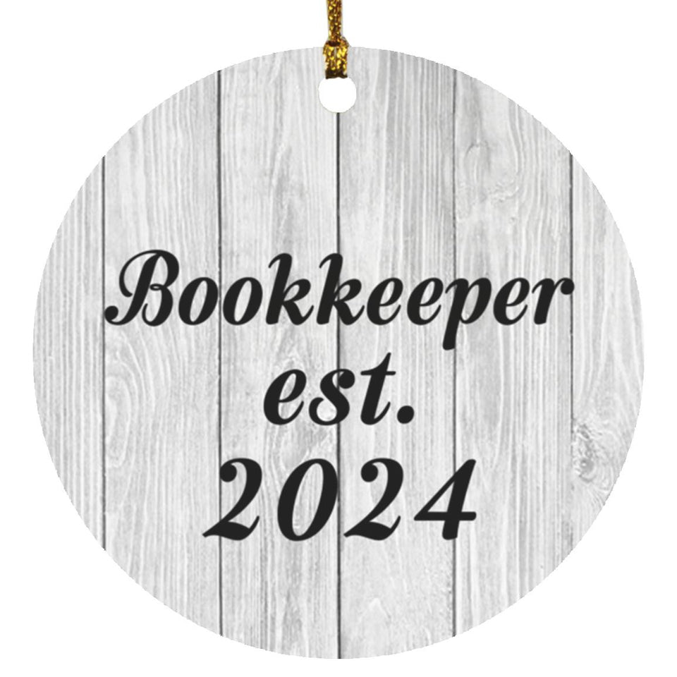 Bookkeeper Established Est. 2024 - Circle Ornament F