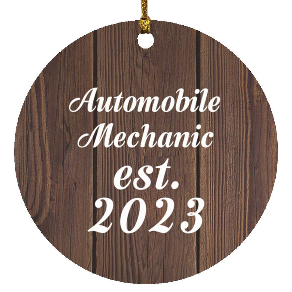 Automobile Mechanic Established Est. 2023 - Circle Ornament D