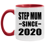 Step Mum Since 2020 - 11oz Accent Mug Red