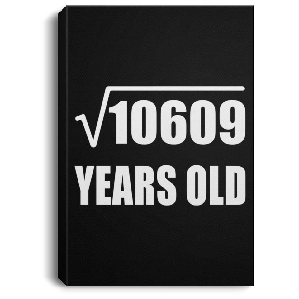 103rd Birthday Square Root of 10609 Years Old - Canvas Portrait