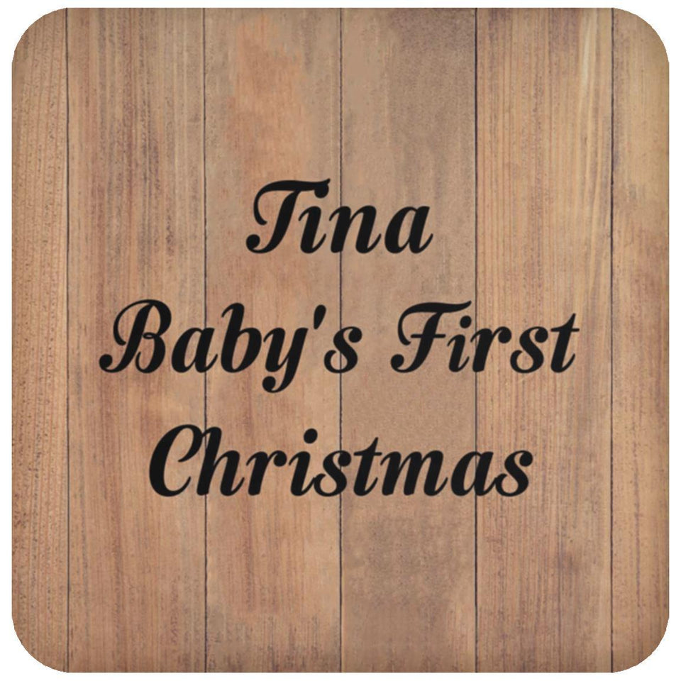 Tina Baby's First Christmas - Drink Coaster C