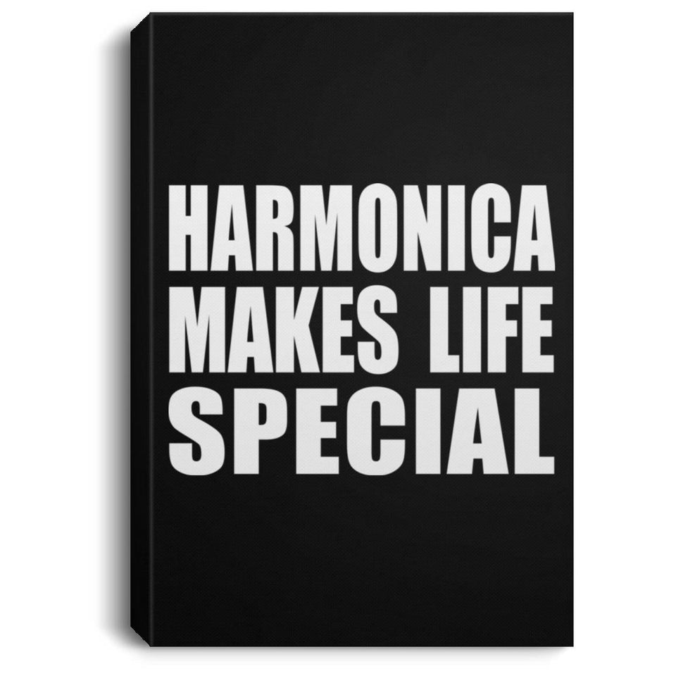 Harmonica Makes Life Special - Canvas Portrait