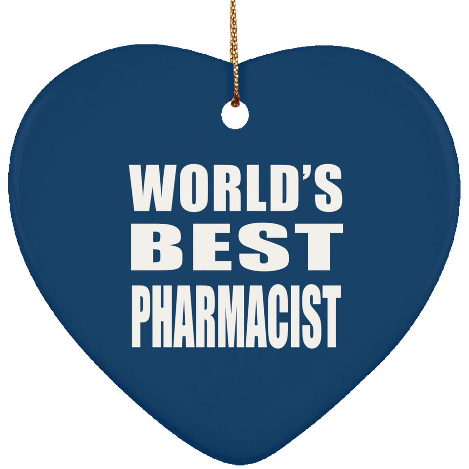 World's Best Pharmacist - Heart Ornament