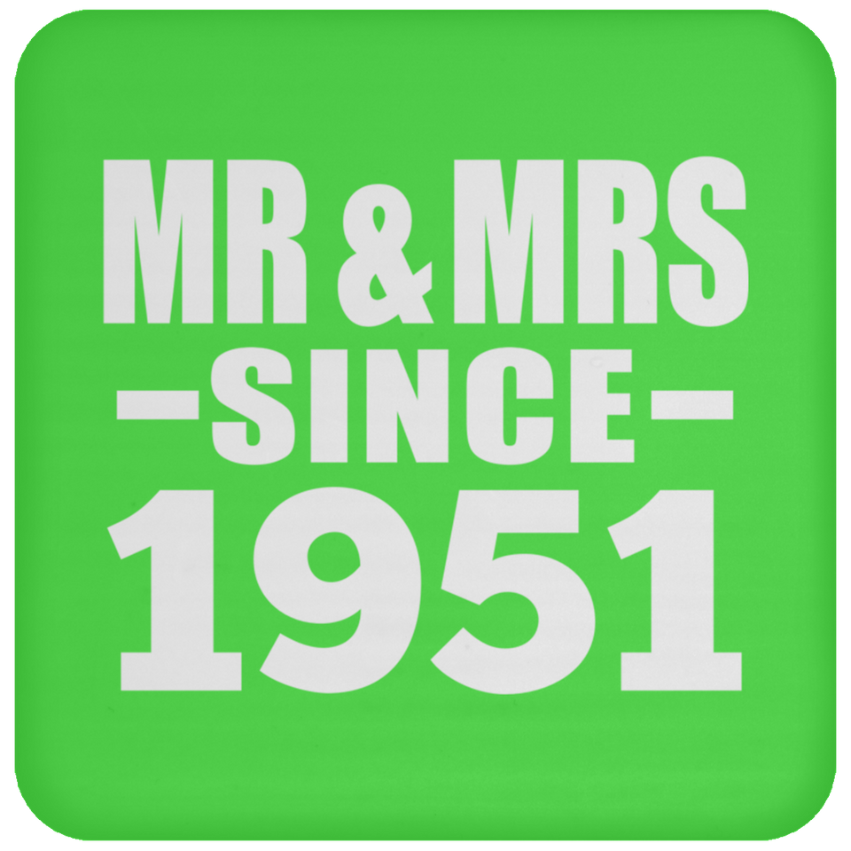 73rd Anniversary Mr & Mrs Since 1951 - Drink Coaster