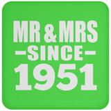 73rd Anniversary Mr & Mrs Since 1951 - Drink Coaster