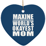 Maxine World's Okayest Mom - Heart Ornament