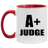 A+ Judge - 11oz Accent Mug Red