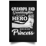 Grandpa & Granddaughter, He is Her Hero, She is His Princess - Poster Portrait