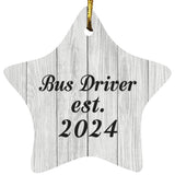 Bus Driver Established Est. 2024 - Star Ornament F