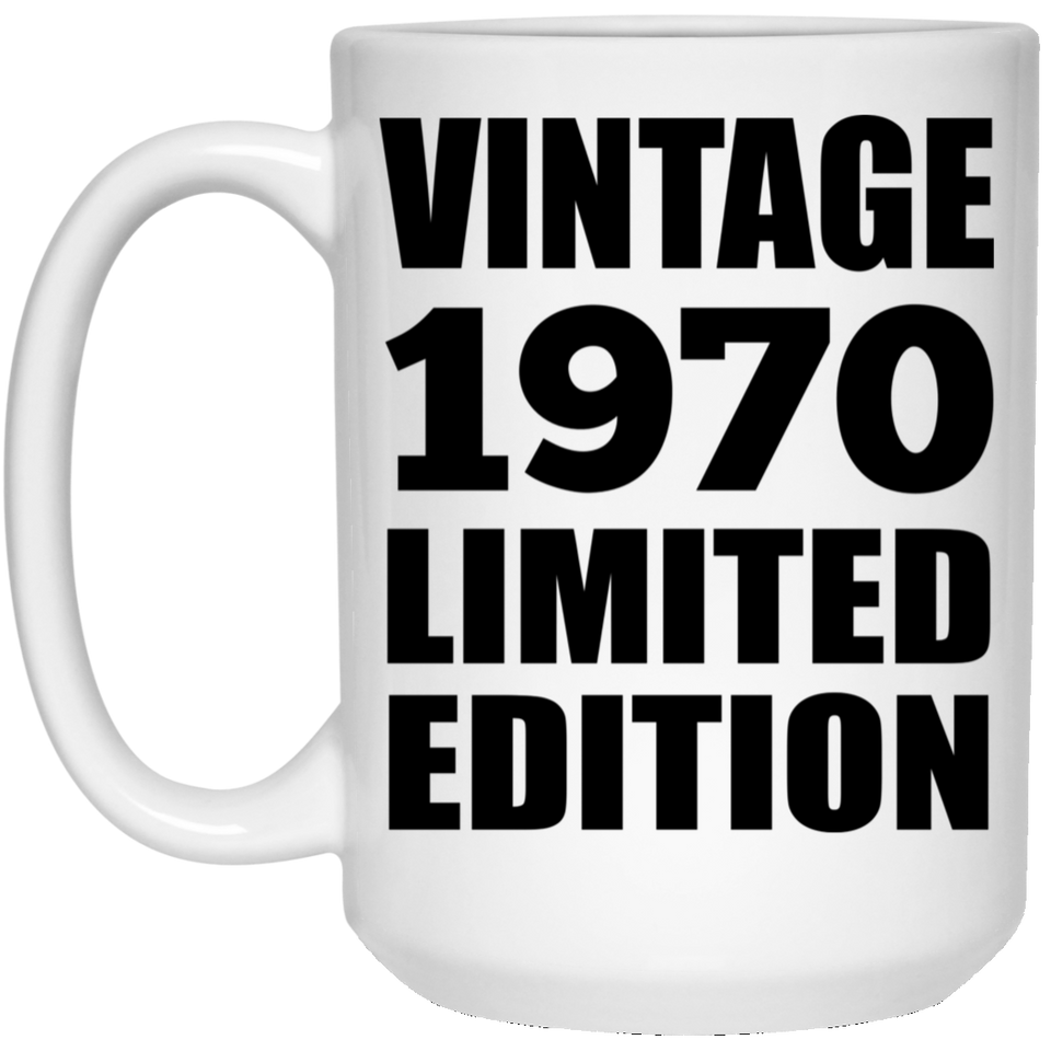 54th Birthday Vintage 1970 Limited Edition - 15oz Coffee Mug