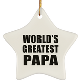 World's Greatest Papa - Star Ornament
