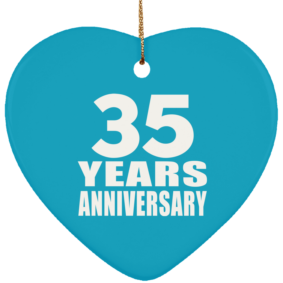35th Anniversary 35 Years - Heart Ornament