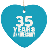 35th Anniversary 35 Years - Heart Ornament