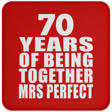 70th Anniversary 70 Years Of Being Mrs Perfect - Drink Coaster