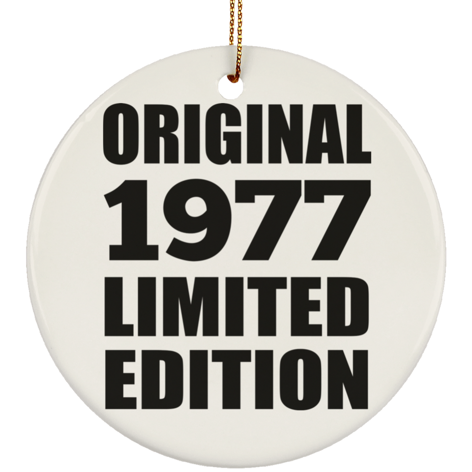 47th Birthday Original 1977 Limited Edition - Circle Ornament