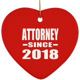 Attorney Since 2018 - Heart Ornament