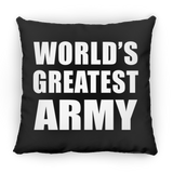 World's Greatest Army - Throw Pillow Black