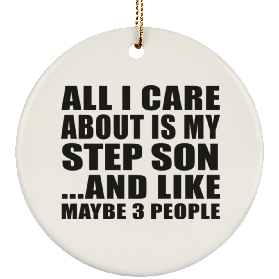 All I Care About Is My Step Son - Circle Ornament