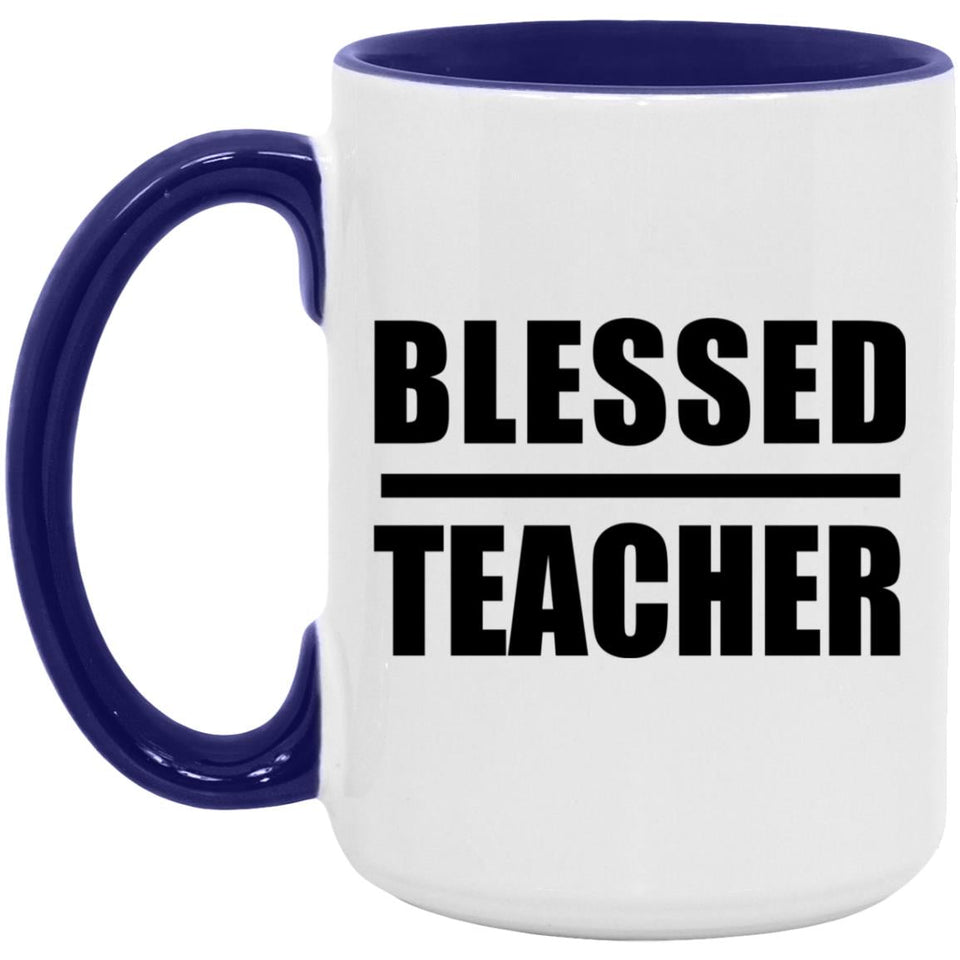 Blessed Teacher - 15oz Accent Mug Purple