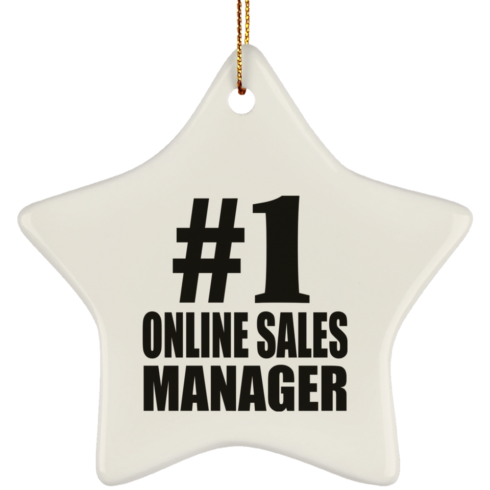 Number One #1 Online Sales Manager - Star Ornament