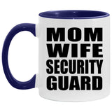 Mom Wife Security Guard - 11oz Accent Mug Purple