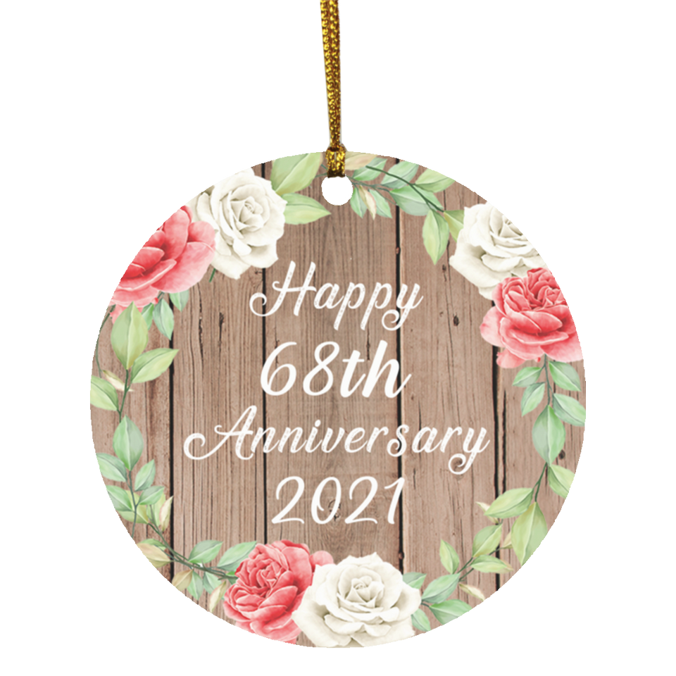Happy 68th Anniversary 2021 - Circle Ornament B